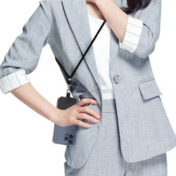 Universal Crossbody Patch Phone Lanyards Black