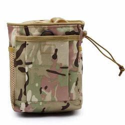 Magazine Dump Pouch, Tactical Drop Bag For Outdoor Hiking, Hunting, Ammo Recovery, Utility Waist Pack, And Tool Storage camo