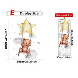 Teddy Bear Swing Moon Wall Sticker: Kids Room Decor 4