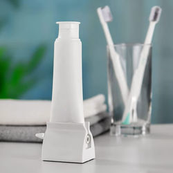 Plastic Rolling Tube Toothpaste Squeezer | Rolling Tube Squeezer Toothpaste Holder | Rotate Toothpaste Dispenser White