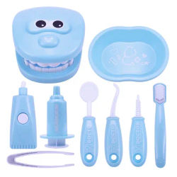 Montessori Doctor Role Play Set, Educational Brushing Teeth Toy For Kids' Early Learning sky blue