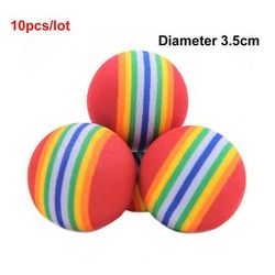 Pawstrip Soft Fleece False Mouse Cat Toys: Colorful Feather Fun For Cats Interactive Ball & Catnip Included! Color: 10pcs 35mm Ball