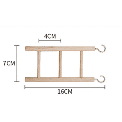 Handcrafted Swing Wooden Climbing Ladder Bird Toy Parrot Ladders & Scratcher For Hamsters Pet Supplies For Birdcages a