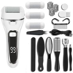 Electric Foot File Callus Remover, Sandpaper Grinding Pedicure Tool For Heels, Dead Skin & Hard Skin Removal, Foot Care white