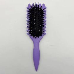 New Fashionable Massage Air Cushion Comb Bouncing Style Curly Hair Comb For Big Waves And Volume a Purple