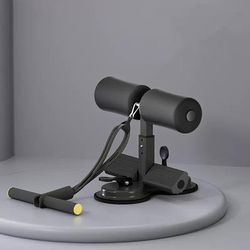 Portable Sit Up Assistant With Tension Rope, Core Fitness Equipment For Home Gym, Yoga, And Abdominal Exercises black