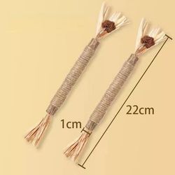 Natural Matatabi Catnip Toys: Promote Digestion, Clean Teeth, & Remove Hair With Silvervine Kitten Chew Sticks Color: 2 Pcs Small Stick