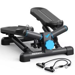 Mini Twist Stepper With Resistance Bands 330 Lbs Capacity black