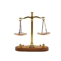 Mini Vintage Balance Scales: Metal Antique Justice Scale Model 1