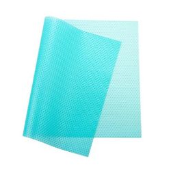 Reusable Silicone Cabinet Mat: Moisture Proof, Waterproof Shelf Liner Anti Slip Kitchen Pad 1 Color: Transparent Blue