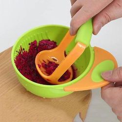 Food Masher Bowl Set For Baby Food. Green