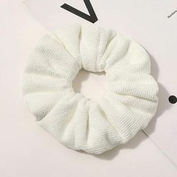 Top Knot Towel Scrunchie White
