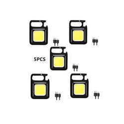 Mini LED 1500LM Flashlight: Portable Pocket Work Light Keychain USB Rechargeable For Outdoor Camping With Small Corkscre 500LM (1.5 2.5Hour) 5LAMP And USB