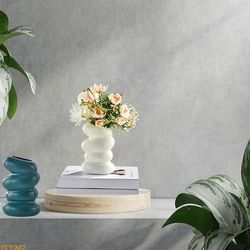 Nordic Plastic Flower Vase: Hydroponic Pot Decoration For Home Desk, Wedding Table Decorative Vases For Flowers & Plan Color: Size N01