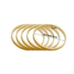 5pcs Floral Wreath Hoop Wooden Ring Bamboo Circle Frame DIY Craft Tools Wedding Christmas Decor 9cm