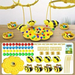 Little Bumblebee Magnetic Fishing Puzzle Board Game, Educational Toy For Kids, Family Interactive Play, Ideal Christmas four Persons