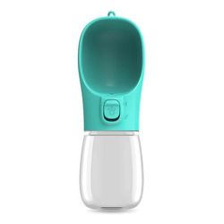 Portable Dog Water Bottle For Small Large Dogs Cat Outdoor Leakproof Walking Drinking Bowls Chihuahua French Bulldog Supplies turquoise 350ml pc