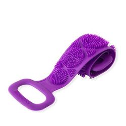 Exfoliating Silicone Wet & Dry Body Scrubber Brush Purple