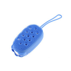 Silicone Bubble Bath Brush Blue