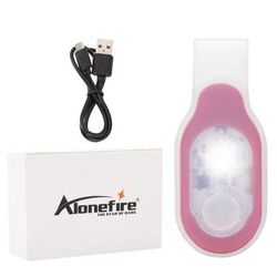Soft Silicone USB Charging Safety Lamp Strap For Running, Outdoor Activities, And More White Warm Light For Hiking, Ca Red White Light