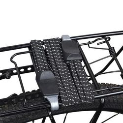 Bicycle Luggage Rope Elastic Carrier Rack Straps Heavy Duty Rubber Belt With Buckle Hooks For Bike Bag Accessories 73cm 1pcs