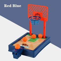 Mini Desktop Basketball Hoop Game, Finger Shooting Machine For 2 Players, Interactive Tabletop Sport Toy For Kids red Blue