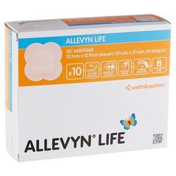 Allevyn Life Foam Dressing 5--1/16 X 5-1/16 Inch With Border Film Backing Silicone Gel Adhesive Quadrilobe Sterile (834485_BX)