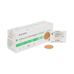 McKesson Adhesive Spot Bandage 1 Inch Fabric Round Tan Sterile (466870_CS)