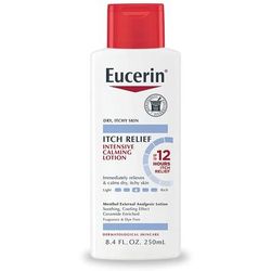 Eucerin Itch Relief Intensive Calming Lotion Hand and Body Moisturizer 8.4 oz. Bottle Unscented Lotion (1231874_EA)