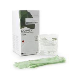 GAMMEX Non-Latex PI Green Surgical Glove Size 8.5 Sterile Polyisoprene Standard Cuff Length Micro-Textured Light Green Chemo Tested (648146_BX)