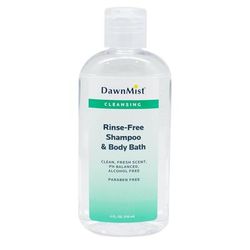 DawnMist Rinse-Free Shampoo and Body Wash 4 oz. Flip Top Bottle Scented (460676_CS)