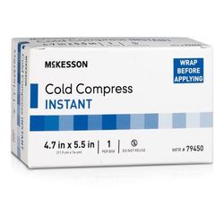 McKesson Instant Cold Pack General Purpose 4-7/10 X 5-1/2 Inch Plastic / Ammonium Nitrate / Water Disposable (1111663_CS)