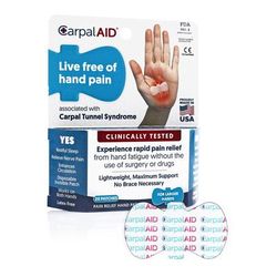 Carpal AID Patch Hand-Based Carpal Tunnel Support Plastic Left or Right Hand Clear Small (1233611_CS)