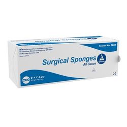 Dynarex Gauze Sponge 2 X 2 Inch 8-Ply NonSterile 200 per Pack (830702_CS)