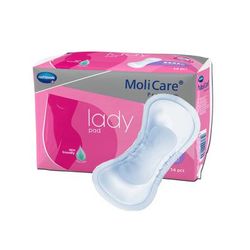 MoliCare Premium Lady Pads Bladder Control Pad 6-1/2 X 16 Inch Moderate Absorbency Polymer Core One Size Fits Most (1127665_BG)