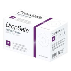 DropSafe Pre-Injection Adhesive Strip 1-3/8 Inch Diameter Film / Foam Round White Sterile (1260667_CS)