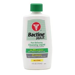 Bactine MAX Pain Relieving Antiseptic BZK (Benzalkonium Chloride) / Lidocaine HCl Topical Liquid 4 oz. Bottle (1143885_EA)