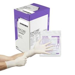 ENCORE Latex Textured Surgical Glove Size 8 Sterile Latex Standard Cuff Length Fully Textured Ivory Chemo Tested (221025_CS)