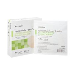 McKesson Foam Dressing 7 X 7 Inch Without Border Film Backing Silicone Gel Adhesive Sacral Sterile (1083088_EA)