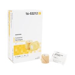 McKesson Cohesive Bandage 2 Inch X 5 Yard Self-adherent Closure Tan NonSterile Standard Compression (520551_CS)