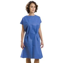 AmpleWear Patient Exam Gown 3X-Large Blue Disposable (561312_CS)