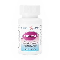 HEALTHSTAR Prenatal Vitamin Supplement Tablet 100 per Bottle (556973_BT)