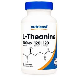 nutricost Dietary Supplement L-Theanine 200 mg Strength Capsule 120 Per Bottle (1270257_BT)