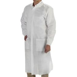 LabMates Lab Coat White Medium Knee Length SMS Disposable (1149928_CS)