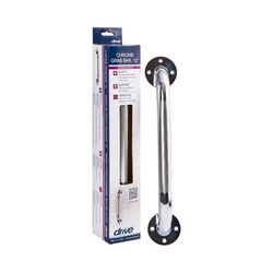 drive Wall Grab Bar Chrome Finish Knurled Steel (721883_EA)