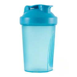 BPA Free Shaker Bottle With Stainless Steel Ball Leakproof Protein Shaker For Gym,Workout & Sports Mixes Powder Smoothly blue 400ml