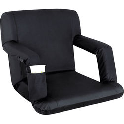 Portable Wide Stadium Seat With Reclining Back Cushion, Bleachers Chair For Outdoor Sports Events Portable Wide Stadium Seat With Reclining Back Cushion, Bleachers Chair For Outdoor Sports Events