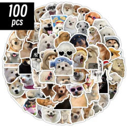 Funny Dog Stickers Pack Cute Cartoon Puppy Decals For Laptop, Phone & More 100 Pcs