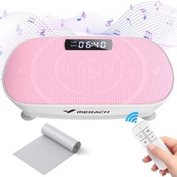 MERACH FitVibe Whole Body Vibration Plate Exercise Machine For Weight Loss, Toning & Home Fitness pink