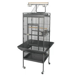 Large Parrot Cage With Stand, Pet Bird Play Top For Parakeet, Finch & Conure, Steel Cage & Perches Large Parrot Cage With Stand, Pet Bird Play Top For Parakeet, Finch & Conure, Steel Cage & Perches